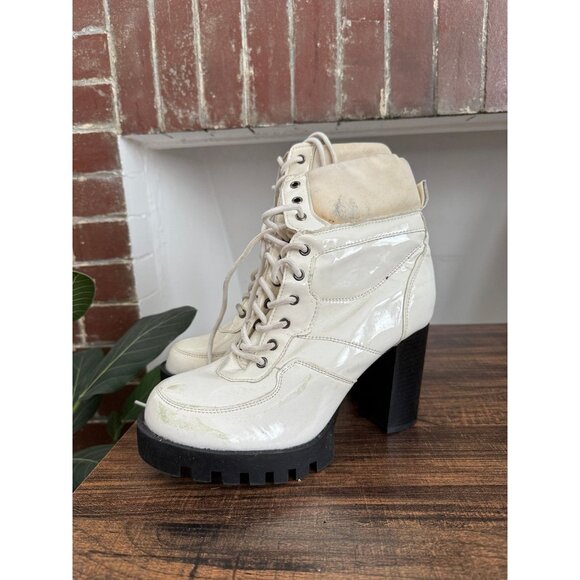 Unilady Chunky Platform Lace-Up Boots – Women’s Size 8 - Picture 1 of 12